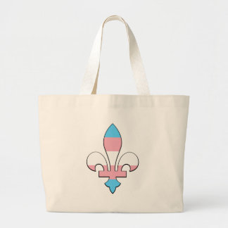 Grand Tote Bag Transgender pride fleur-de-lis 