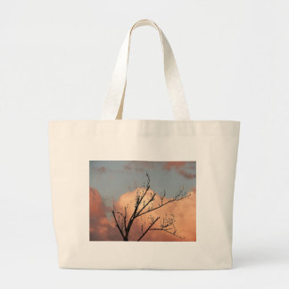 Grand Tote Bag Trebranches remplies d'oiseaux noirs
