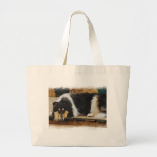 Grand Tote Bag Tri cadeaux de colley de couleur d'art Fourre-tout