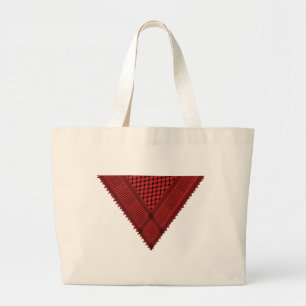 Grand Tote Bag triangle rouge Keffiyeh symbole de résistance de l