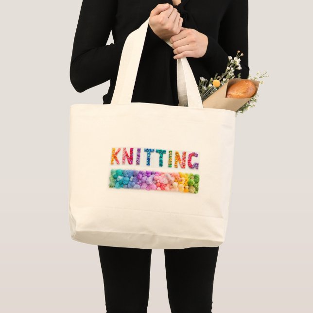 Grand Tote Bag Tricot Yarn (Devant (produit))