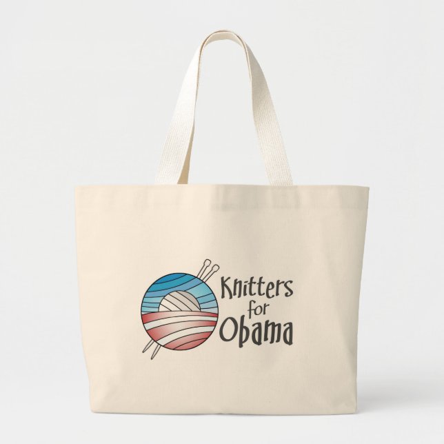 Grand Tote Bag Tricoteuses pour Obama, Fourre-tout (Devant)