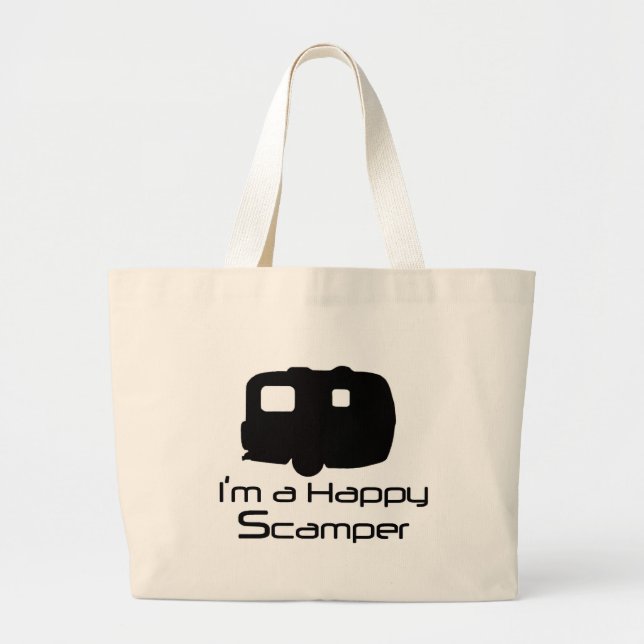 Grand Tote Bag Trucs marrants heureux de trottinement ! (Devant)