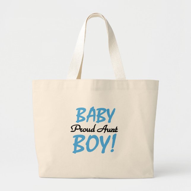 Grand Tote Bag Tshirts et cadeaux de garçon de tante fière (Devant)