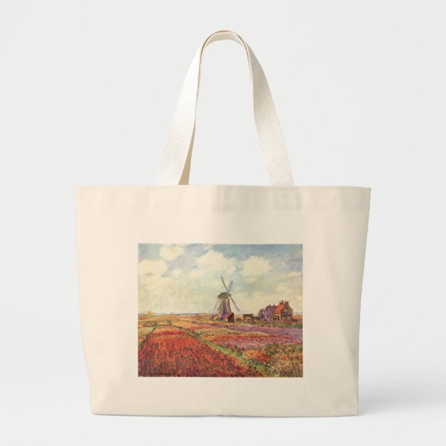 Grand Tote Bag Tulipe de Claude Monet aux Pays-Bas (Devant)