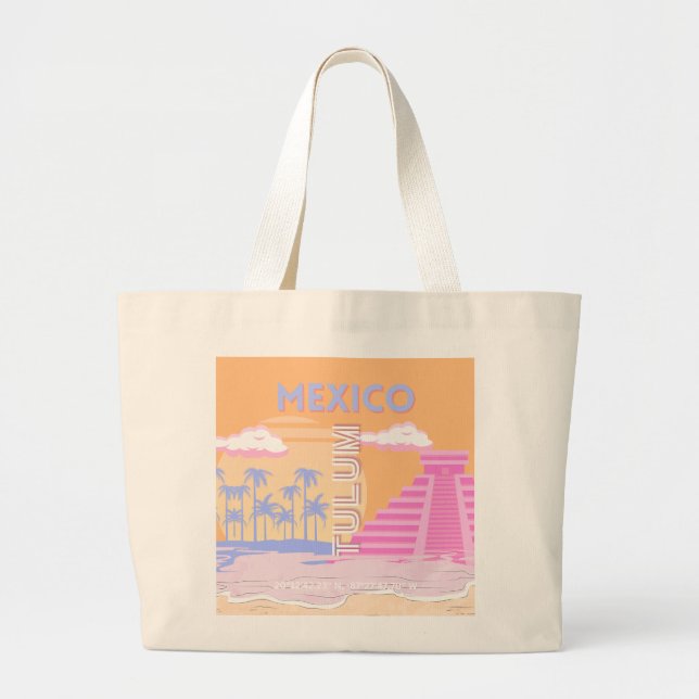 Grand Tote Bag Tulum, Art Voyage, Preppy (Devant)
