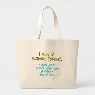 Grand Tote Bag turquoise de chef de castor