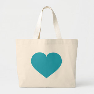 Grand Tote Bag Turquoise heart