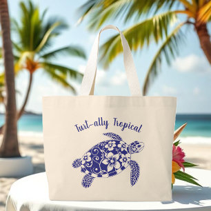 Grand Tote Bag Turtle Beach Fourre-tout-Blue