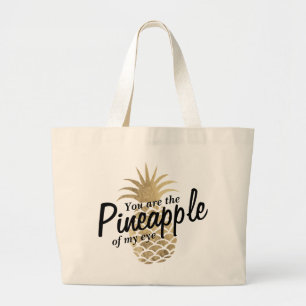 Grand Tote Bag Typographie drôle d'énonciations de faux d'anana
