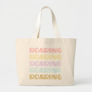 Grand Tote Bag Typographie Rétro Gras Imprimé