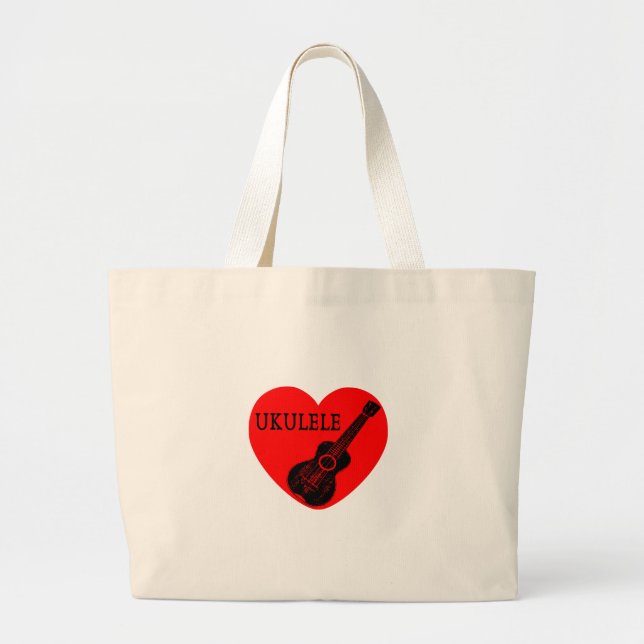Grand Tote Bag Ukulele Love (Devant)