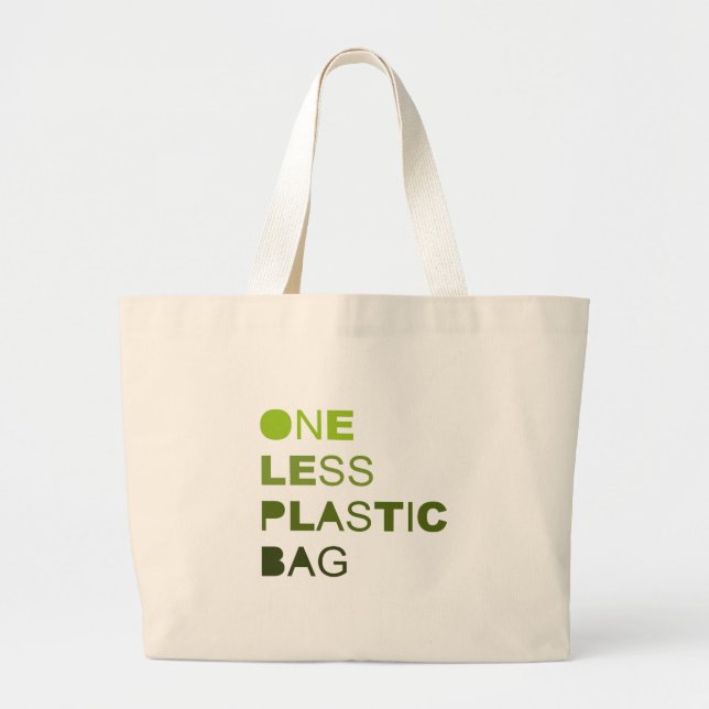 Grand Tote Bag Un moins de solide de plastique (Devant)
