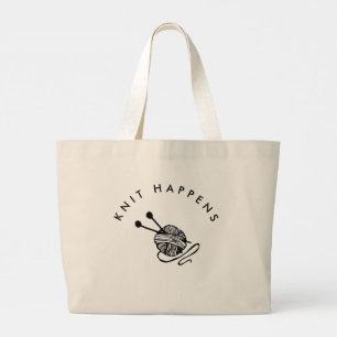 Grand Tote Bag Un Tricot drôle que je trouve se produit