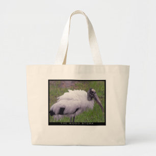Grand Tote Bag Une cigogne en bois