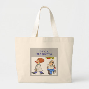 Grand Tote Bag une plaisanterie drôle de docteur