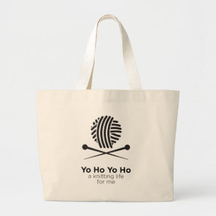 Grand Tote Bag Une vie de tricot pour moi Fourre-tout