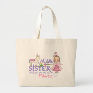 Grand Tote Bag Unicorn Princess Middle Sister