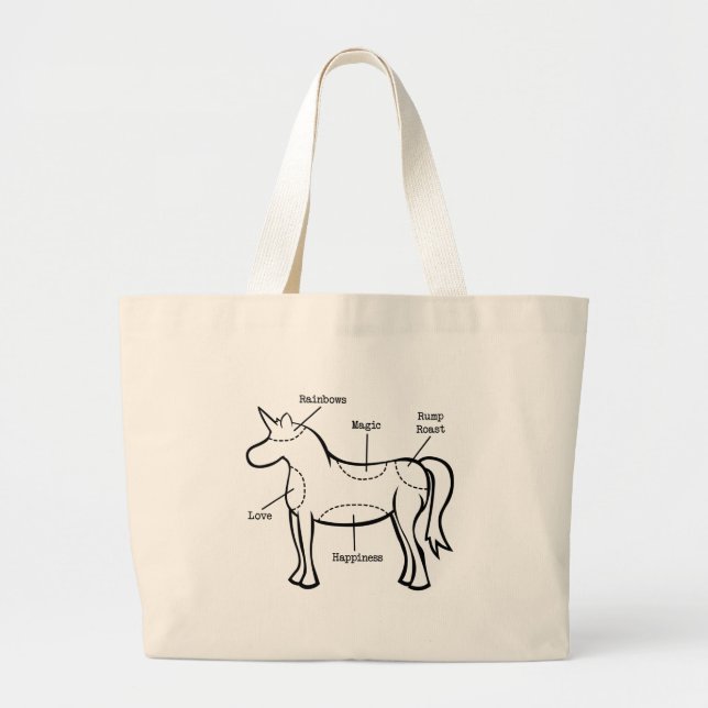 Grand Tote Bag Unicorne (Devant)