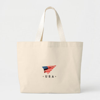 Grand Tote Bag USA Paper Plane Flag
