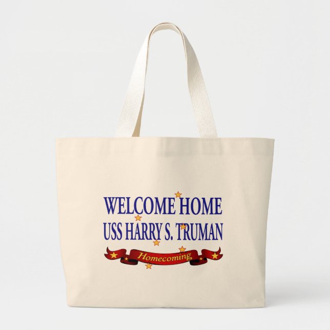 Grand Tote Bag USS à la maison bienvenu Harry S. Truman (Devant)