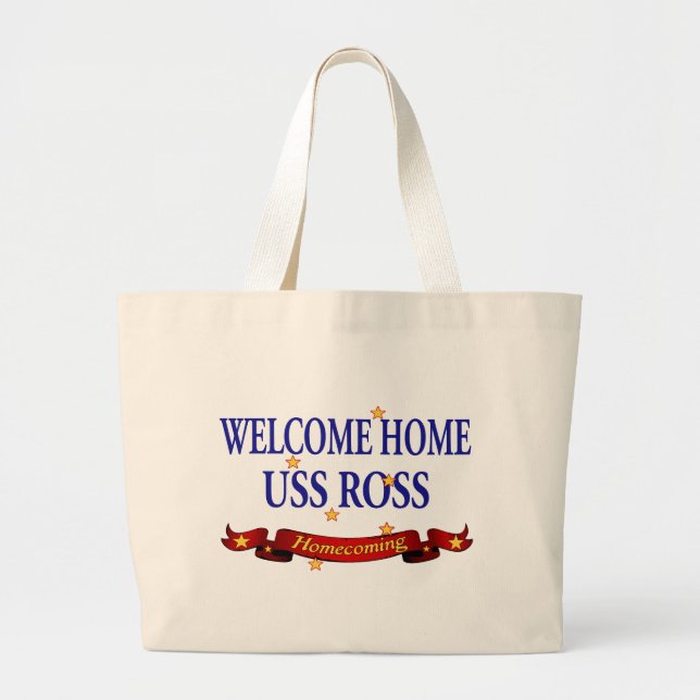 Grand Tote Bag USS à la maison bienvenu Ross (Devant)