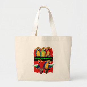GRAND TOTE BAG VACANCES DE PRINTEMPS PARROTS POUR TOUJOURS