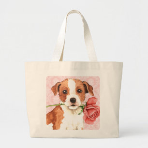 Grand Tote Bag Valentine Rose Parson Russell Terrier