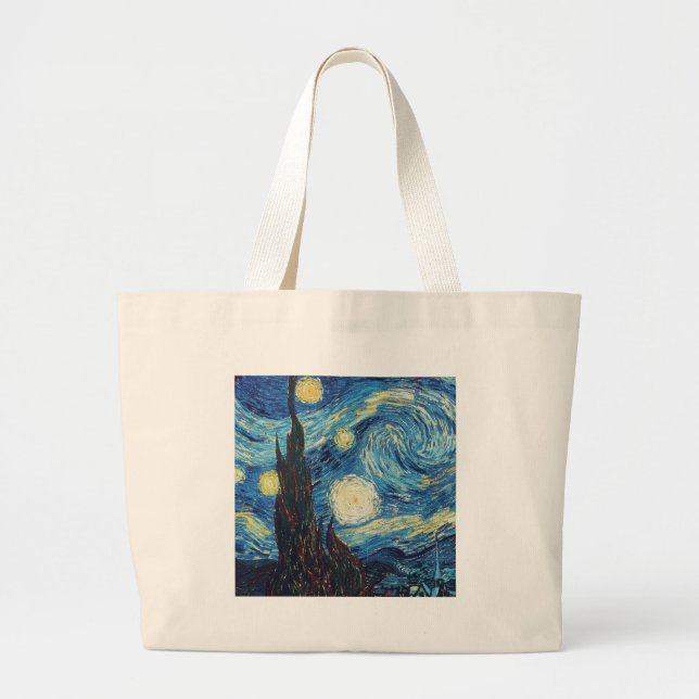 Grand Tote Bag Van Gogh Starry Classic Nuit Impressionnisme Art (Devant)