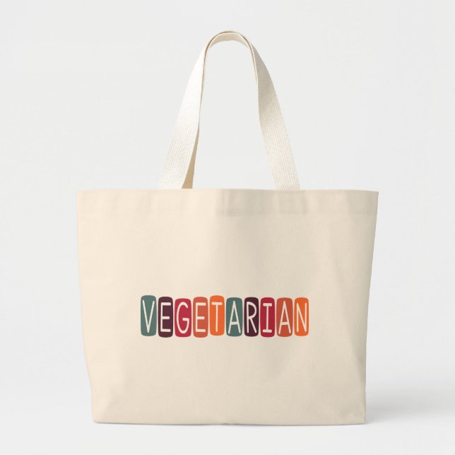 Grand Tote Bag Végétarien (Devant)