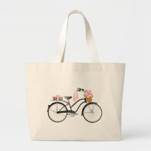 Grand Tote Bag Vélo de point de polka