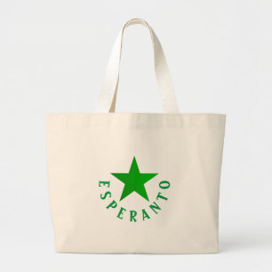 Grand Tote Bag Verda Stelo (Esperanto Star)