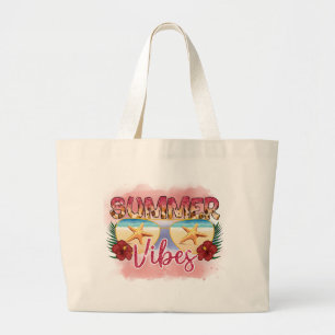 Grand Tote Bag Vibes d'été Conception des lunettes de soleil de