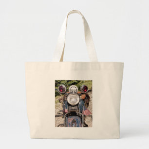 Grand Tote Bag vieille moto indienne de police