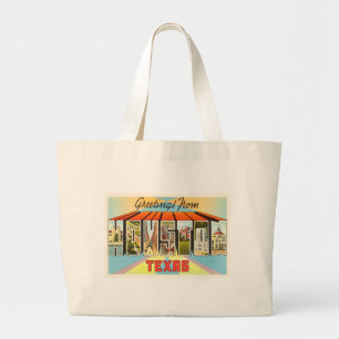 Grand Tote Bag Vieux souvenir de Vintage voyage de Houston le
