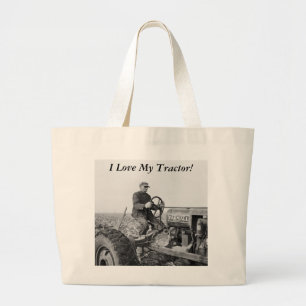 Grand Tote Bag Vieux tracteur de confiance, les années 1930