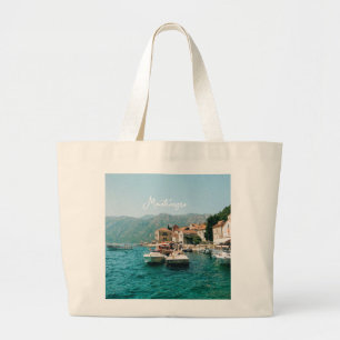 Grand Tote Bag Ville côtière de Perast, Monténégro