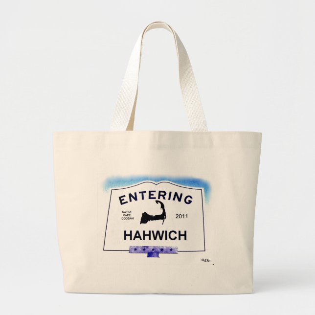 Grand Tote Bag Ville de Cape Cod, Hahwich (Harwich aux "étrangers (Devant)