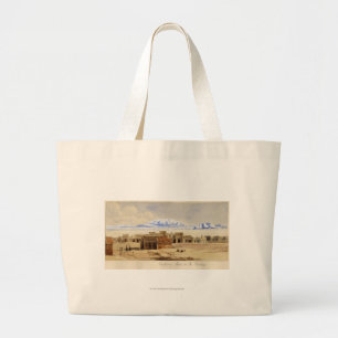 Grand Tote Bag Ville ferroviaire sur la prairie