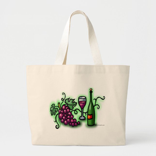 Grand Tote Bag Vin des raisins n (Devant)