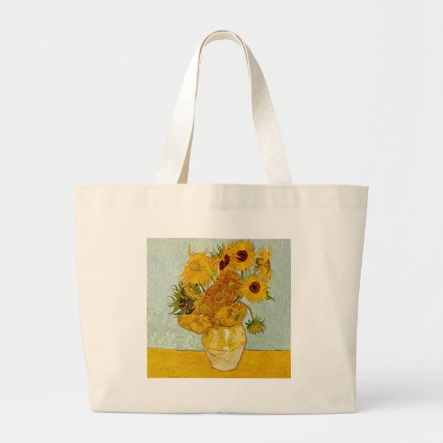 Grand Tote Bag Vincent Van Gogh 12 Tournesols Impressionniste (Devant)