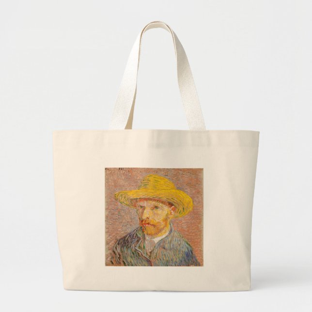 Grand Tote Bag Vincent Van Gogh Auto-portrait peinture impression (Devant)