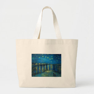 Grand Tote Bag Vincent Van Gogh Nuit étoilée sur le Rhône