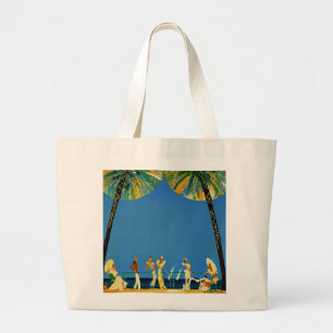 Grand Tote Bag Vintage Côte d'Azur Voyage en France