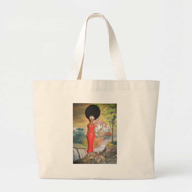 Grand Tote Bag vintage été rouge (Devant)
