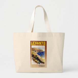 Grand Tote Bag Vintage Levanto Genova Italie Tourisme