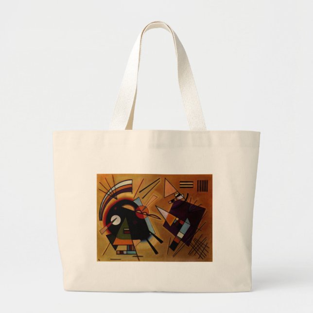 Grand Tote Bag Violet noir Kandinsky (Devant)