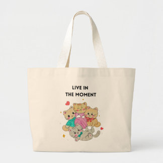 Grand Tote Bag "Vis le moment"