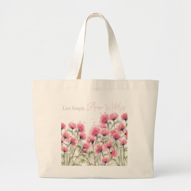 Grand Tote Bag Vis Simplement. Bloom sauvage (Devant)