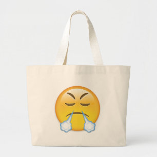 Grand Tote Bag Visage avec le regard de Triumph Emoji